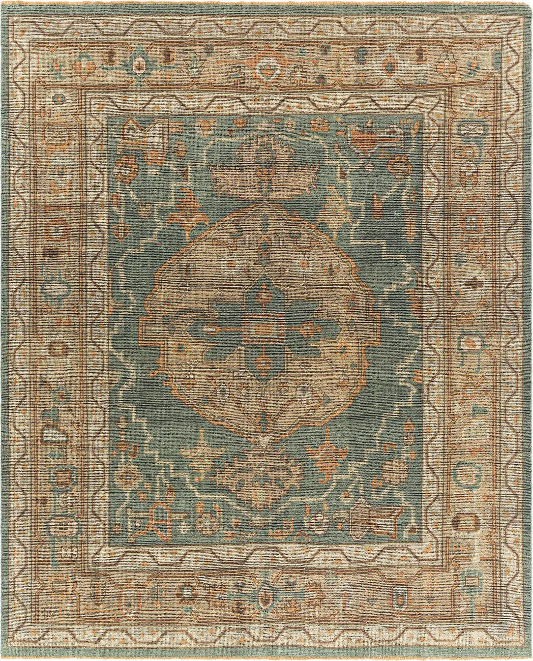 Modern Loom Reign REG-2304 Blue Hand Knotted Wool Rug