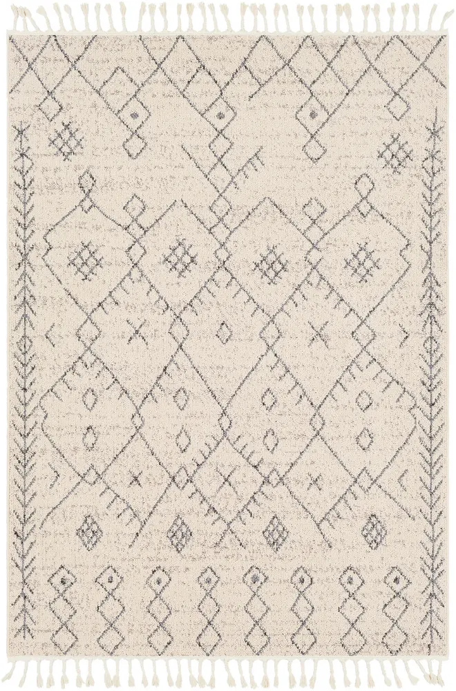 Restoration REO-2309 Cream Synthetic Patterned Rug