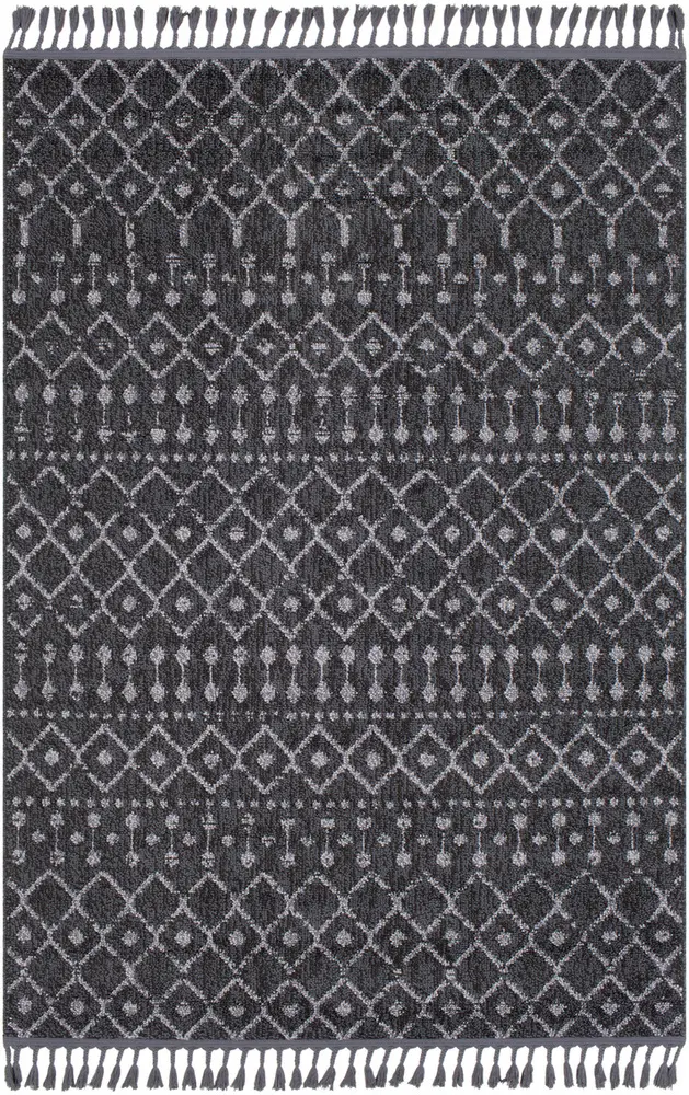 Restoration REO-2312 Charcoal Synthetic Abstract Rug