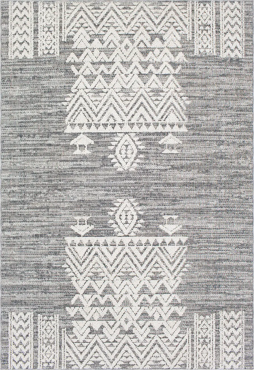 Ariana RIA-2304 Gray Patterned Southwestern Rug