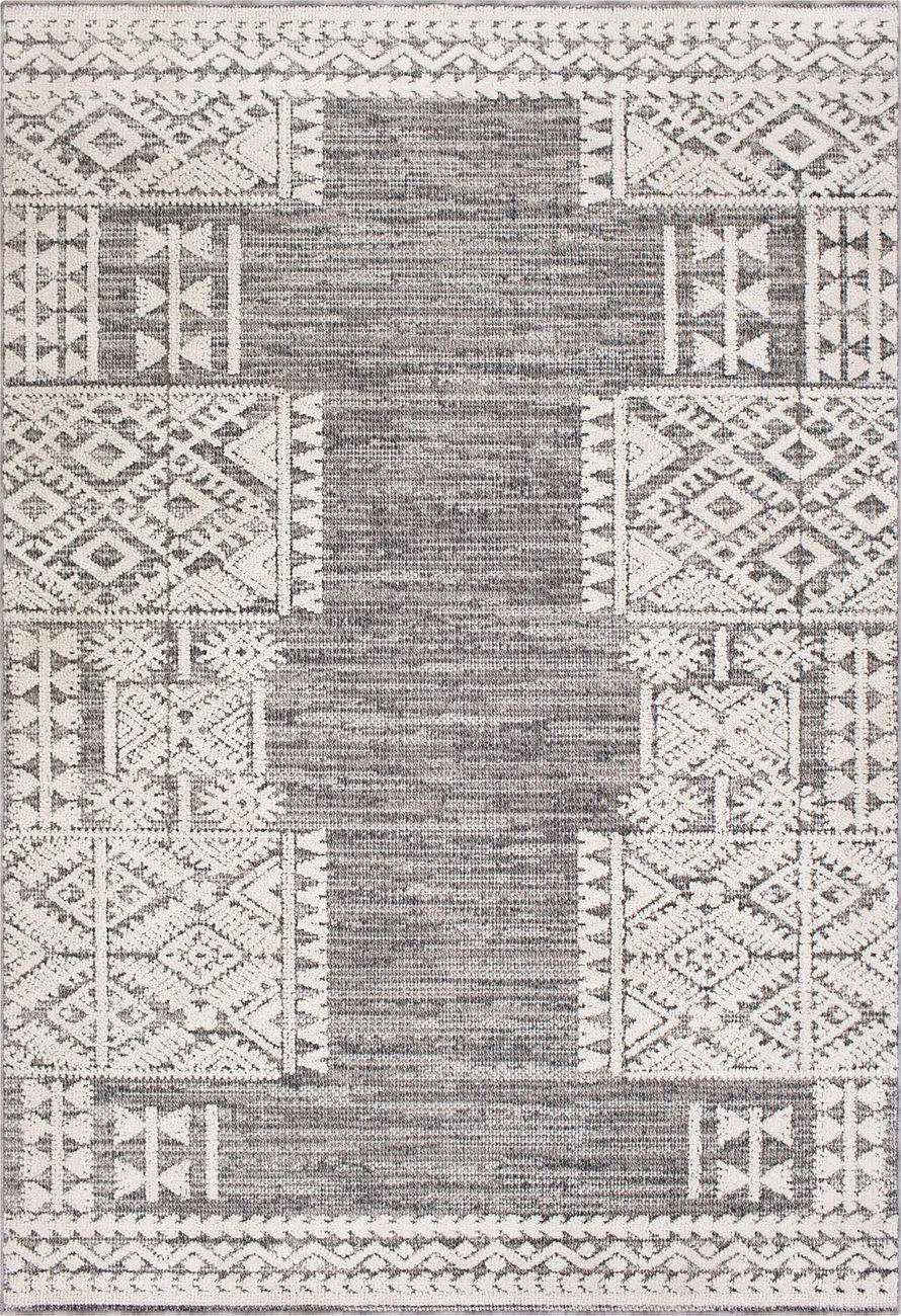 Ariana RIA-2306 Gray Patterned Synthetic Rug