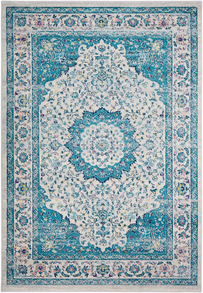 Rio RIO-2307 Aqua Transitional Synthetic Rug