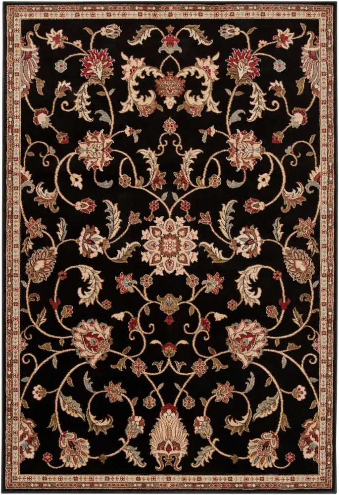 Riley RLY-5025 Black Traditional Synthetic Rug