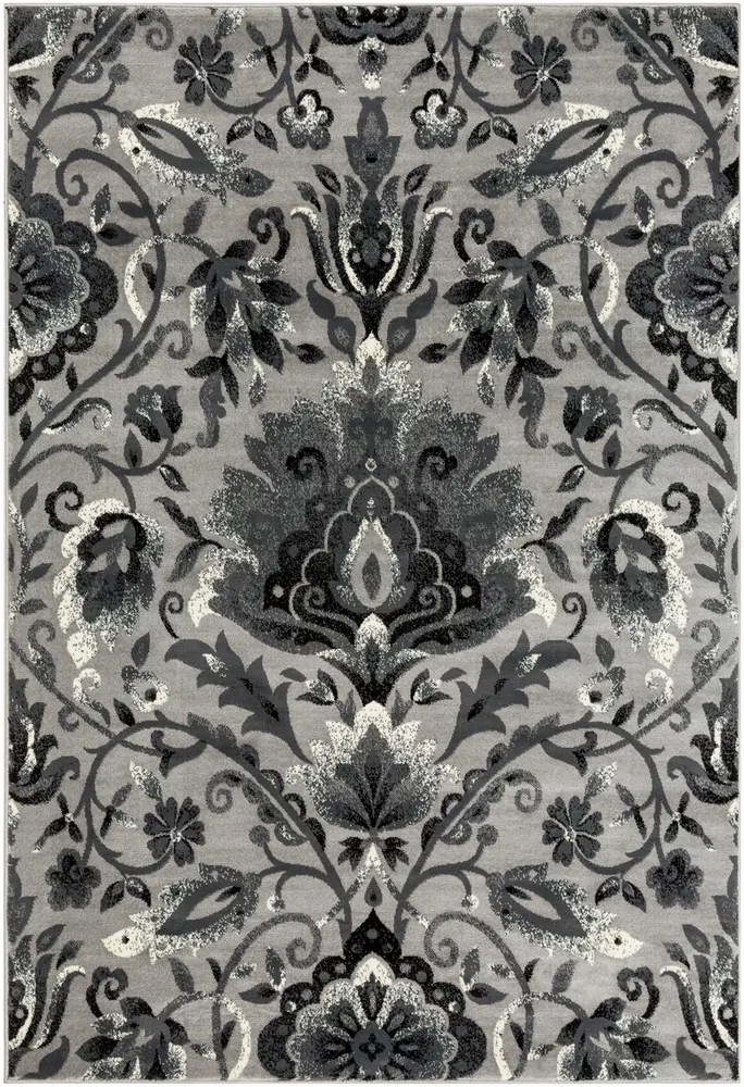 Riley RLY-5108 Medium Gray Synthetic Patterned Rug