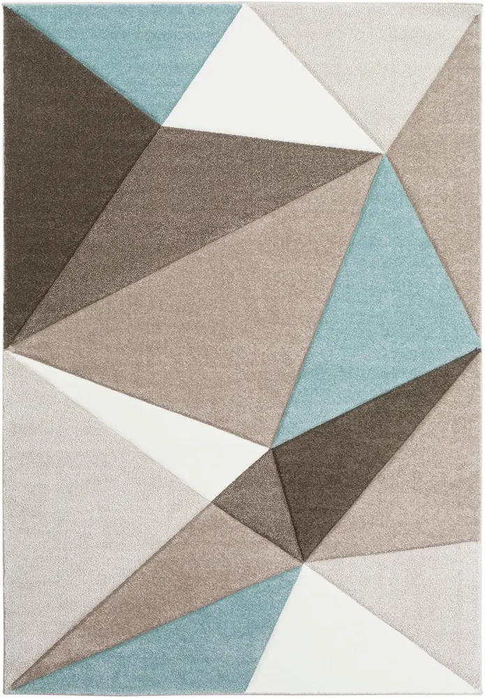 Santa Monica SAC-2304 Taupe Synthetic Abstract Rug