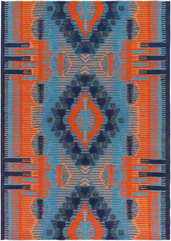Sajal SAJ-1061 Sky Blue Southwestern Outdoor Rug