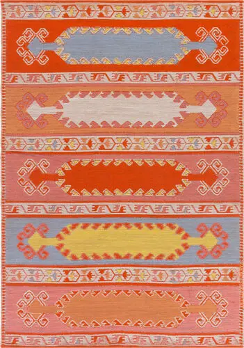 Surya Sajal SAJ-1064 Burnt Orange Outdoor Southwestern Rug