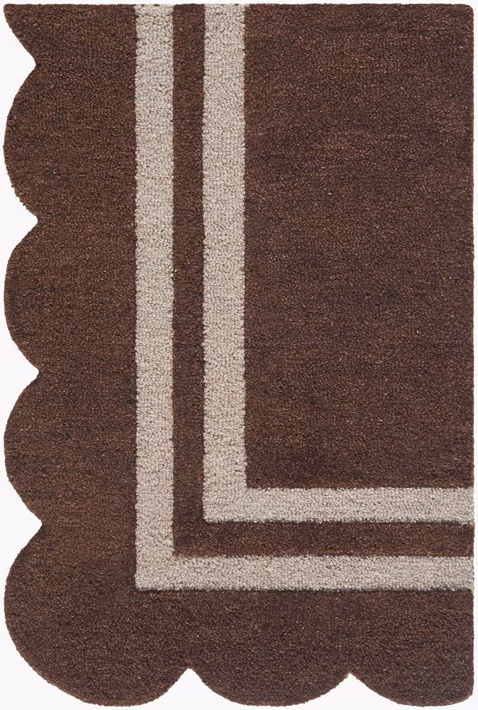 Surya Scalloped SCP-2300 brown Rug Product Image