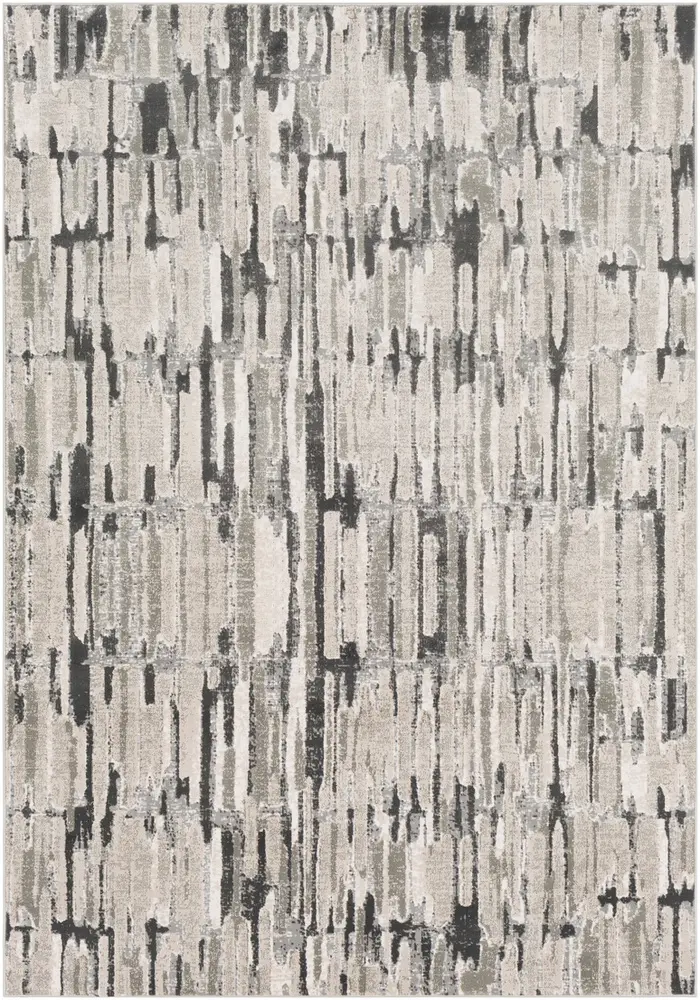 Soleil SOI-2303 Medium Gray Abstract Synthetic Rug