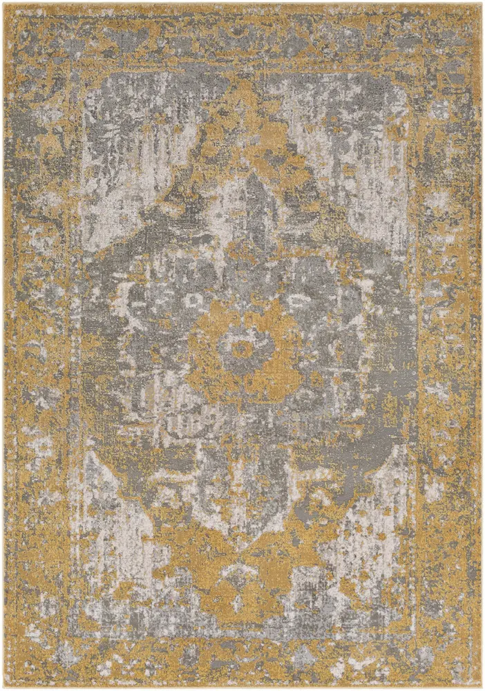 Soleil SOI-2309 Bright Yellow Transitional Traditional Rug