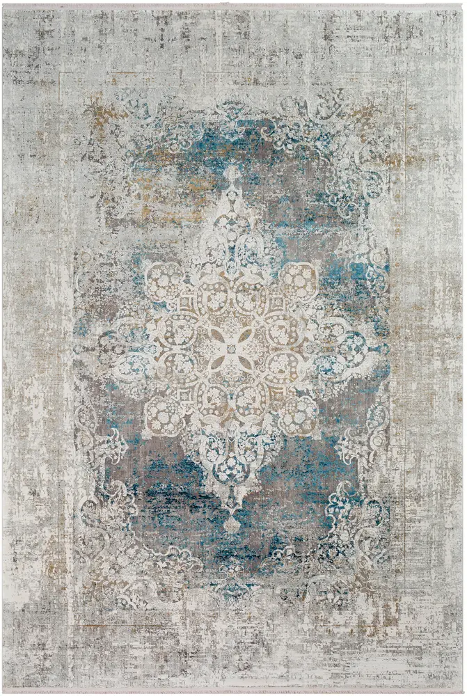 Solar SOR-2306 Sky Blue Synthetic Transitional Rug