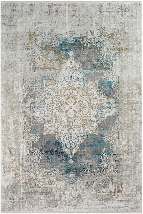 Surya Solar SOR-2306 Sky Blue Synthetic Transitional Rug