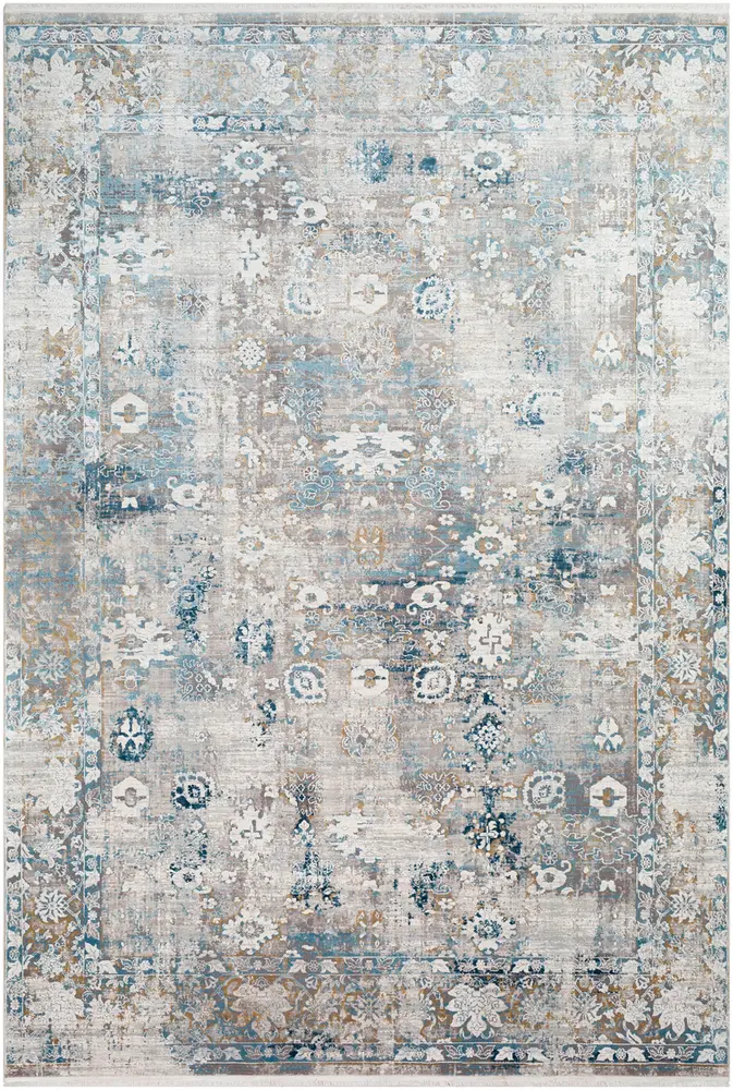 Solar SOR-2307 Sky Blue Transitional Traditional Rug