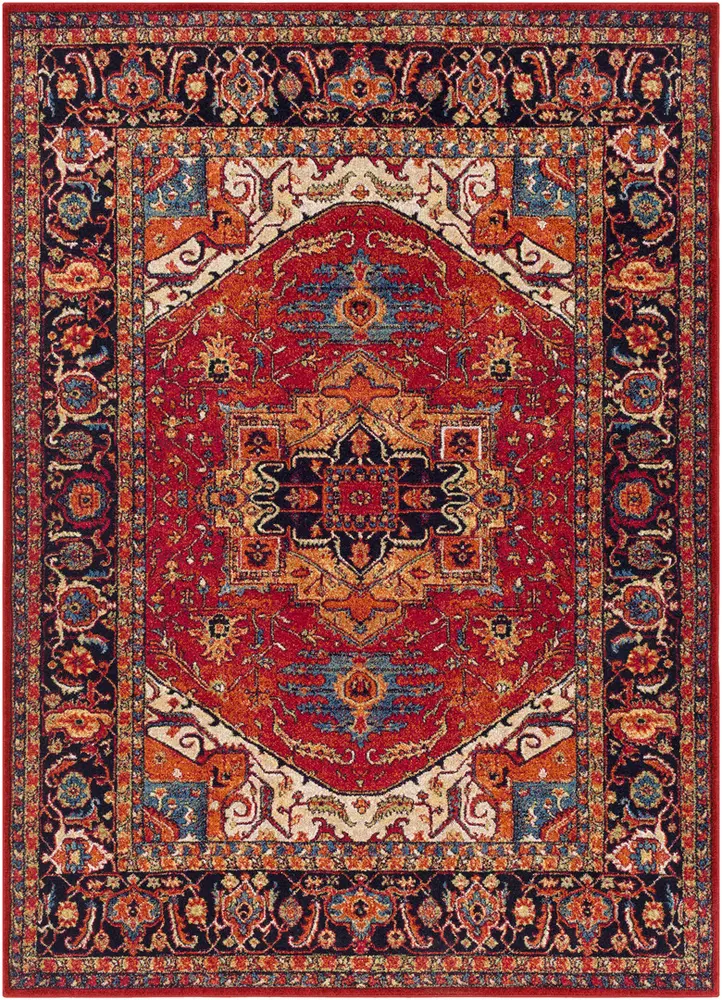 Serapi SRP-1001 Dark Red Synthetic Traditional Rug