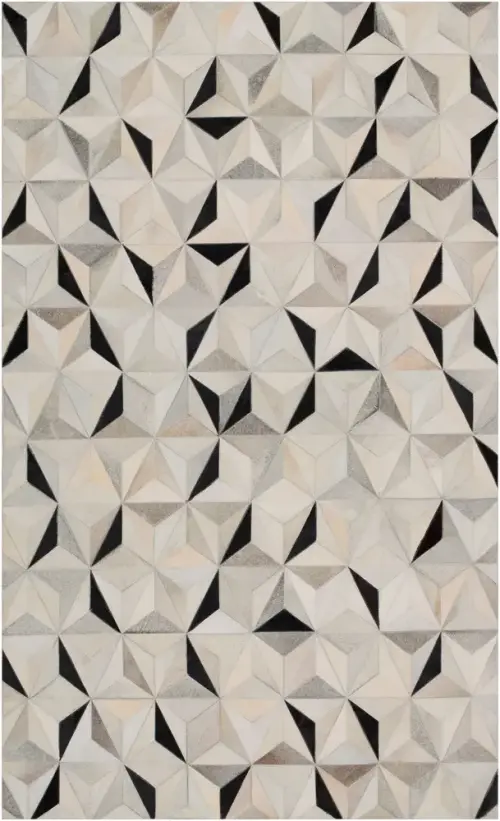 Surya Trail TRL-1128 Charcoal Leather Cow Hide Rug