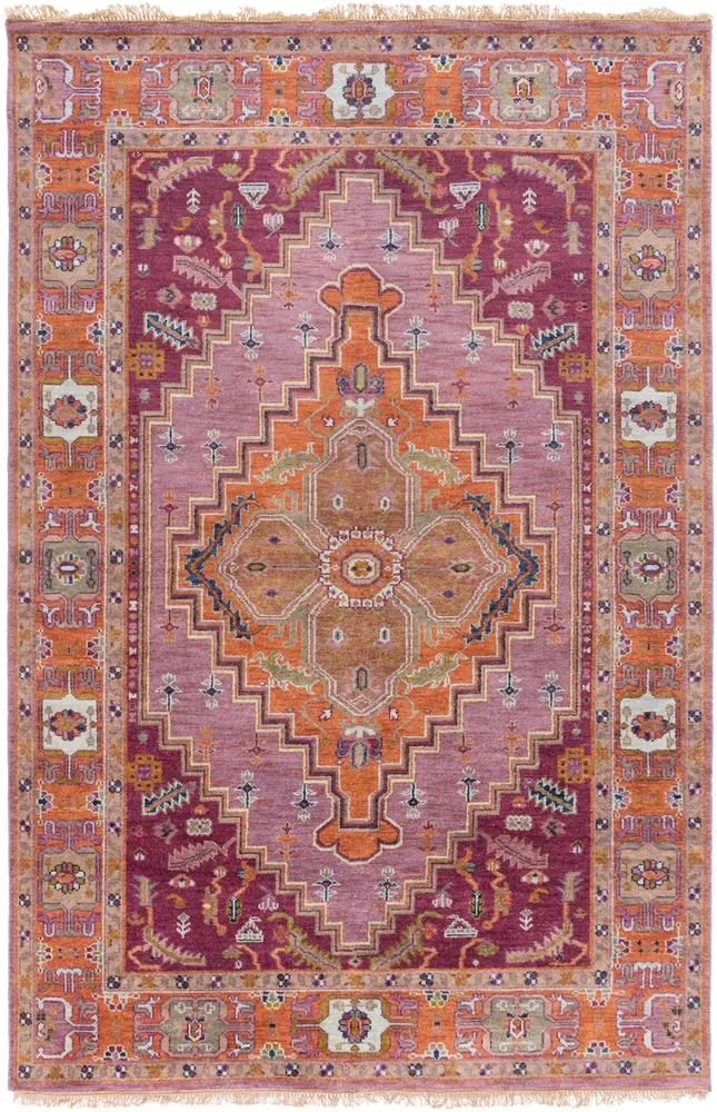 Zeus ZEU-7820 Eggplant Traditional Wool Rug