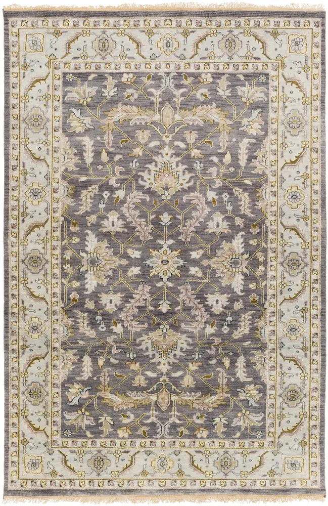 Zeus ZEU-7825 Charcoal Wool Traditional Rug
