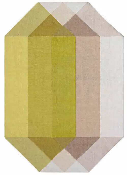 Gandia Blasco Diamond Rug Pink Yellow