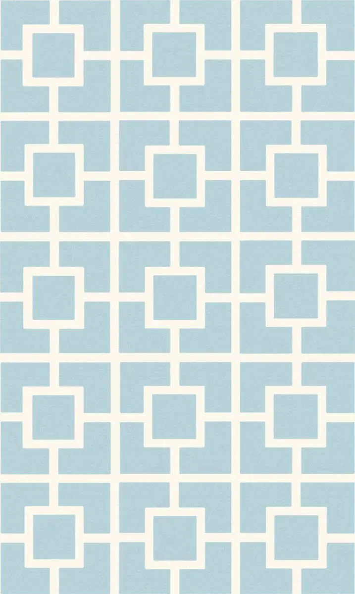 Modern Loom Blue Patterned Rug 2