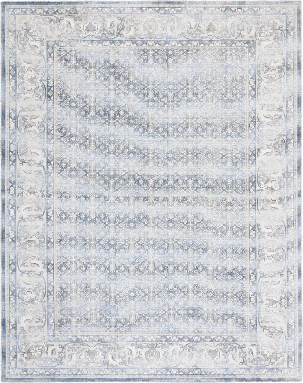 Safavieh Restoration Vintage Collection RVT706M Blue Hand Loomed Silk Rug