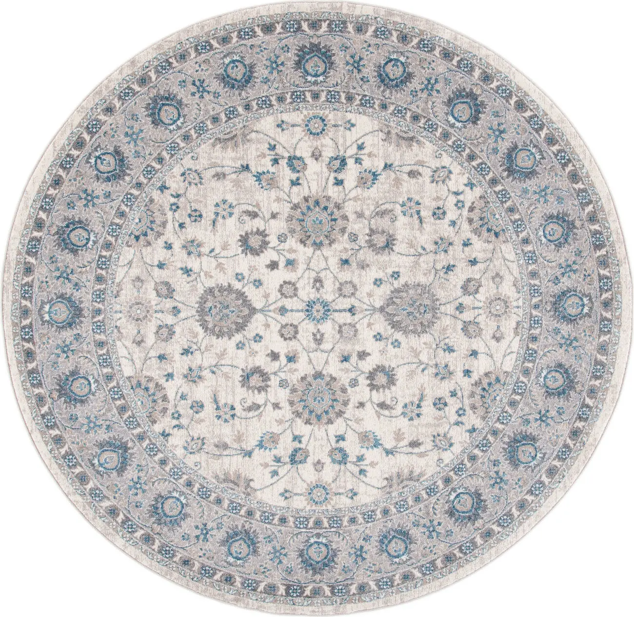 Safavieh Sofia Collection SOF330C Blue Power Loomed Synthetic Rug