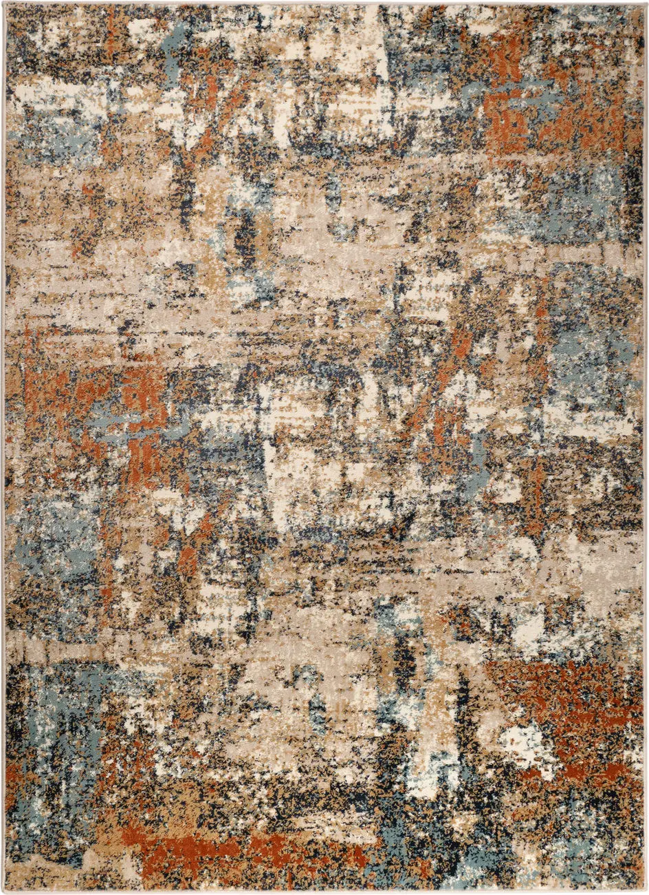 Modern Loom Allure Multi-Colored Power Loomed Synthetic Rug