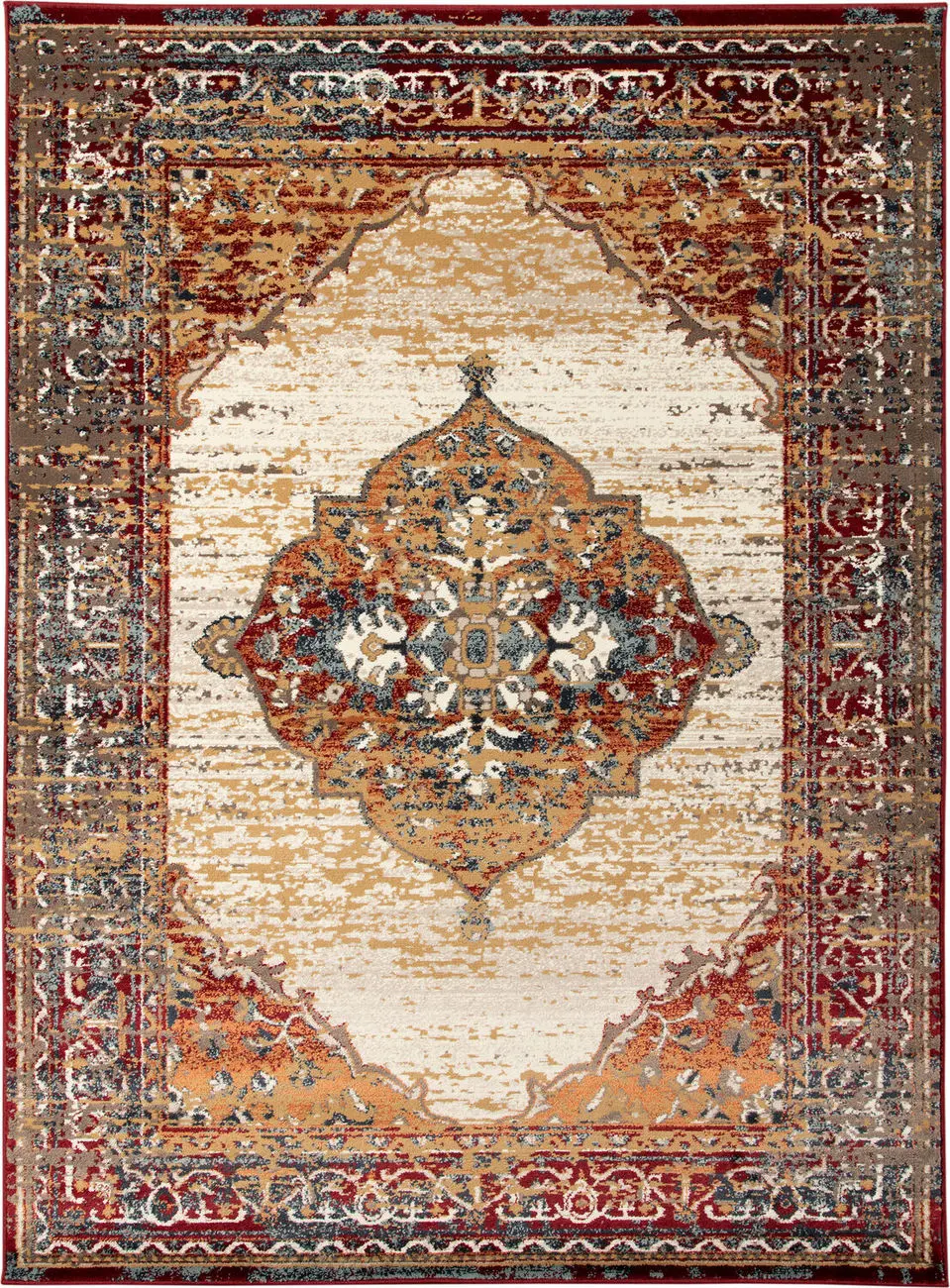 Modern Loom Allure Multi-Colored Power Loomed Synthetic Rug