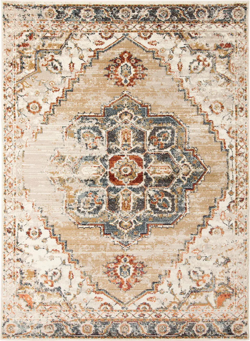 Modern Loom Allure Beige Power Loomed Synthetic Rug