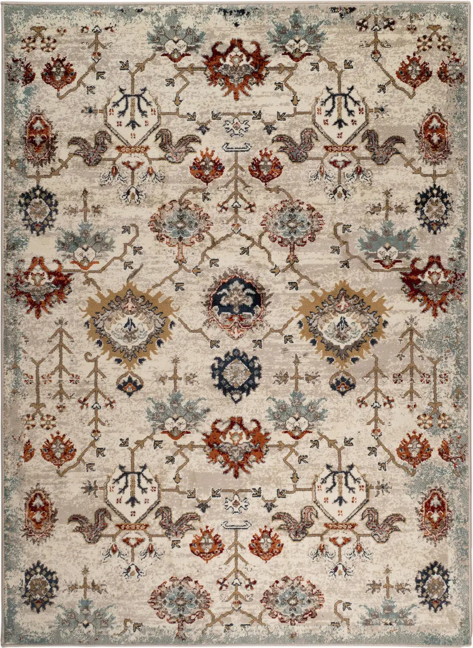 Modern Loom Allure Multi-Colored Power Loomed Synthetic Rug