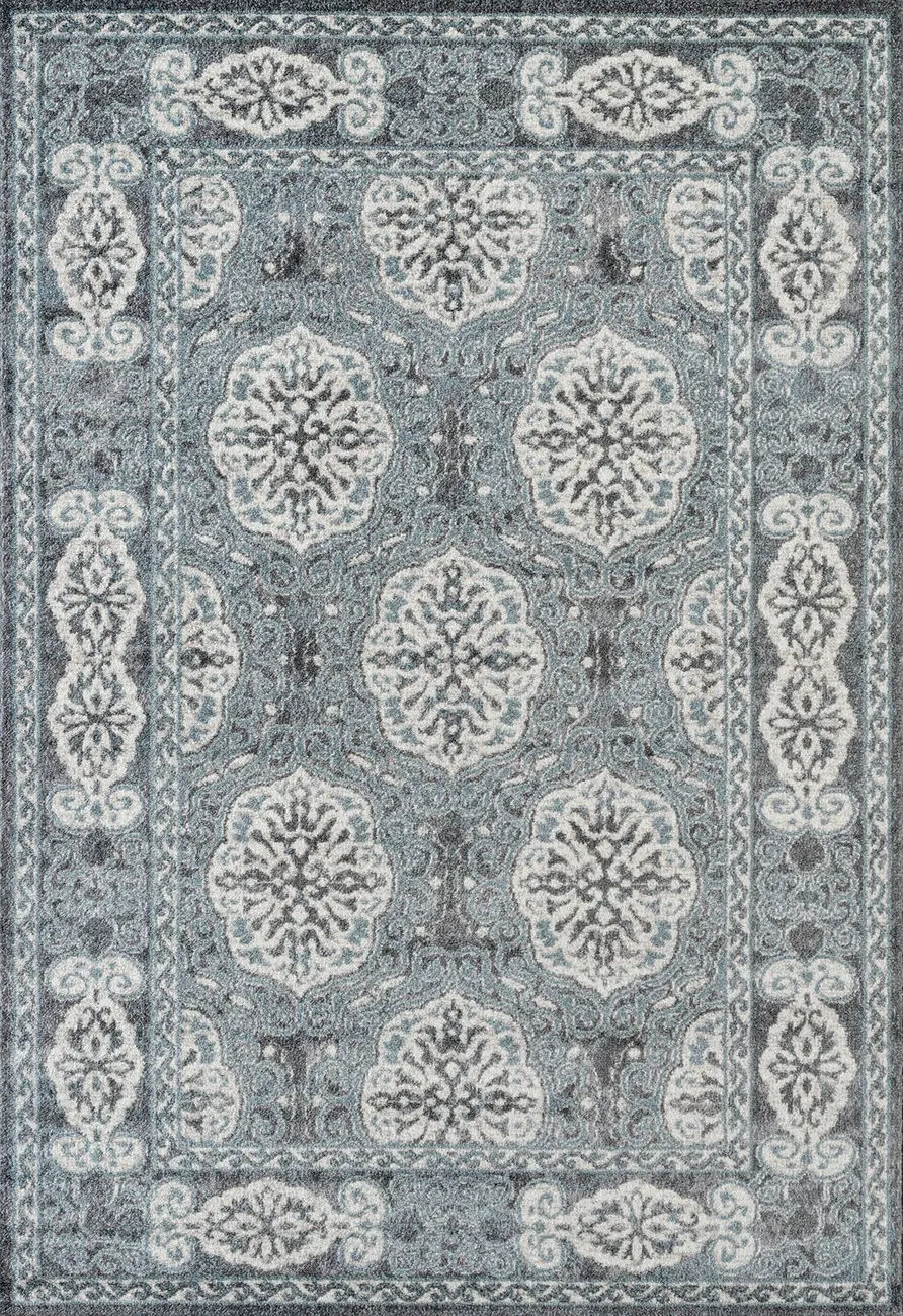 Modern Loom Alexandria Blue Power Loomed Synthetic Rug