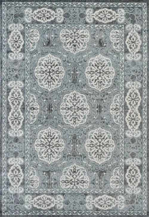Modern Loom Alexandria Blue Power Loomed Synthetic Rug