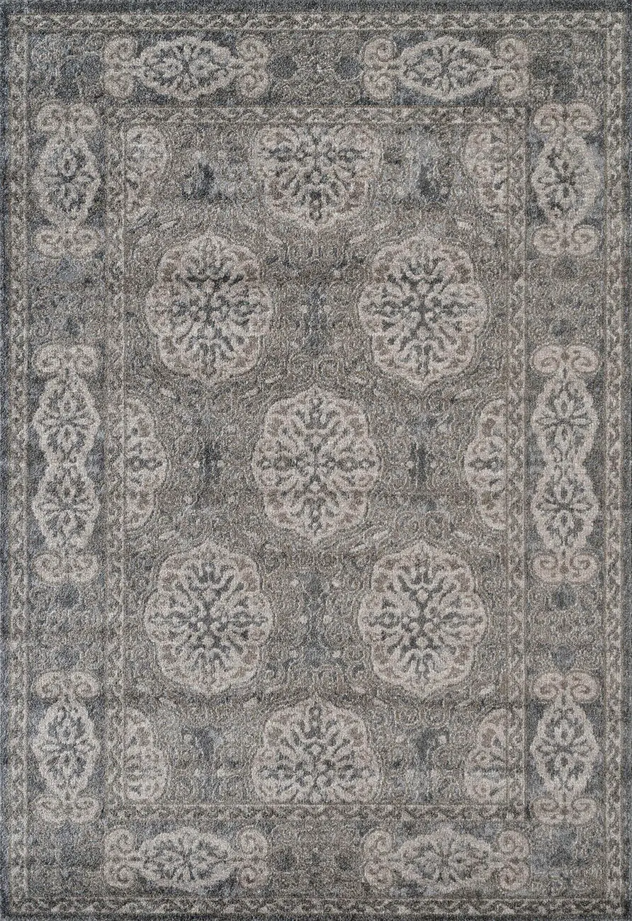 Modern Loom Alexandria Gray Power Loomed Synthetic Rug