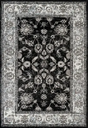Modern Loom Alexandria Black Power Loomed Synthetic Rug