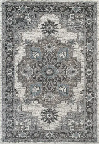 Modern Loom Alexandria Gray Power Loomed Synthetic Rug