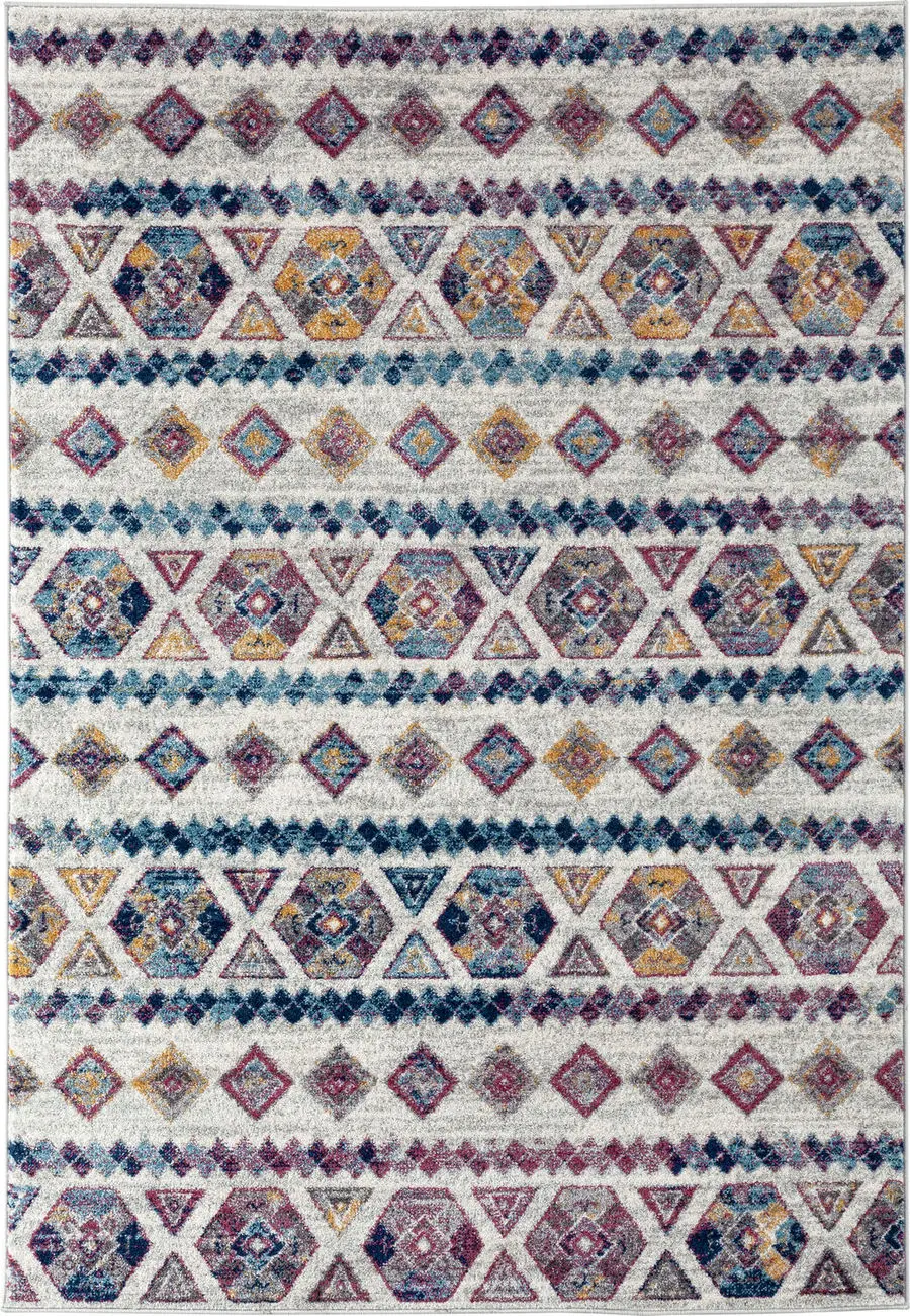 Modern Loom Alexandria Multi-Colored Power Loomed Synthetic Rug