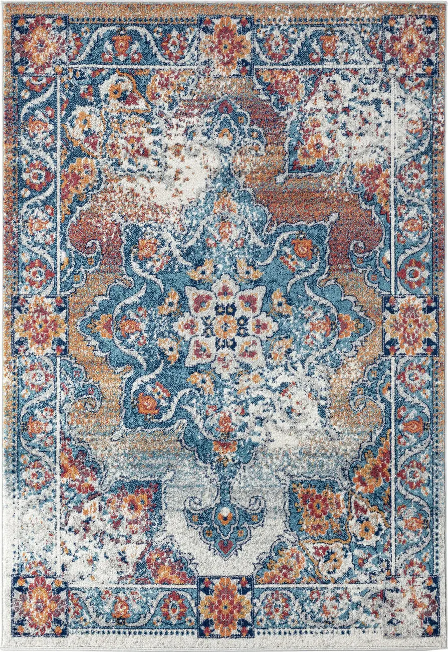 Modern Loom Alexandria Multi-Colored Power Loomed Synthetic Rug