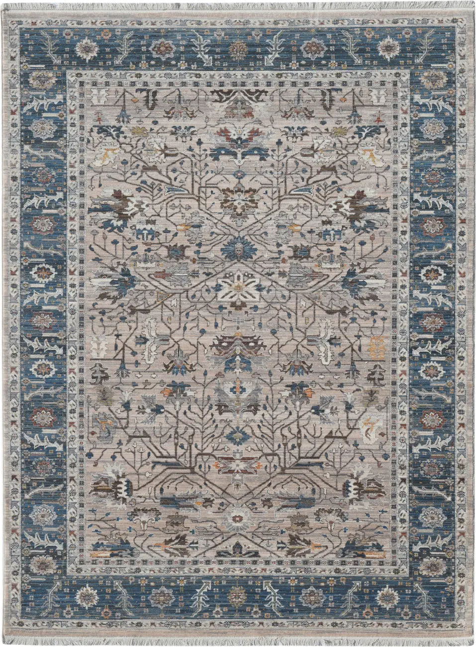 Modern Loom Arcadia Blue Power Loomed Synthetic Rug