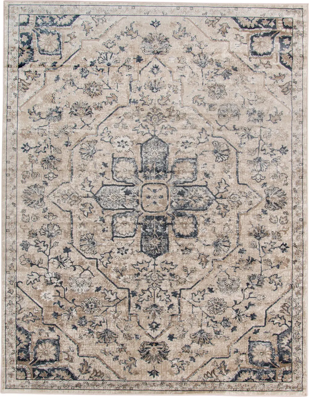 Modern Loom Belmont Beige Power Loomed Natural Fiber Rug