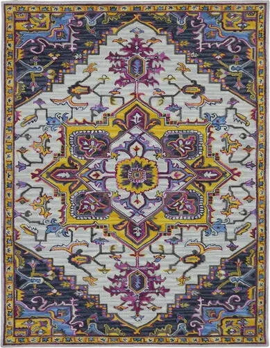 Modern Loom Boho Multi-Colored Hand Tufted Wool Rug