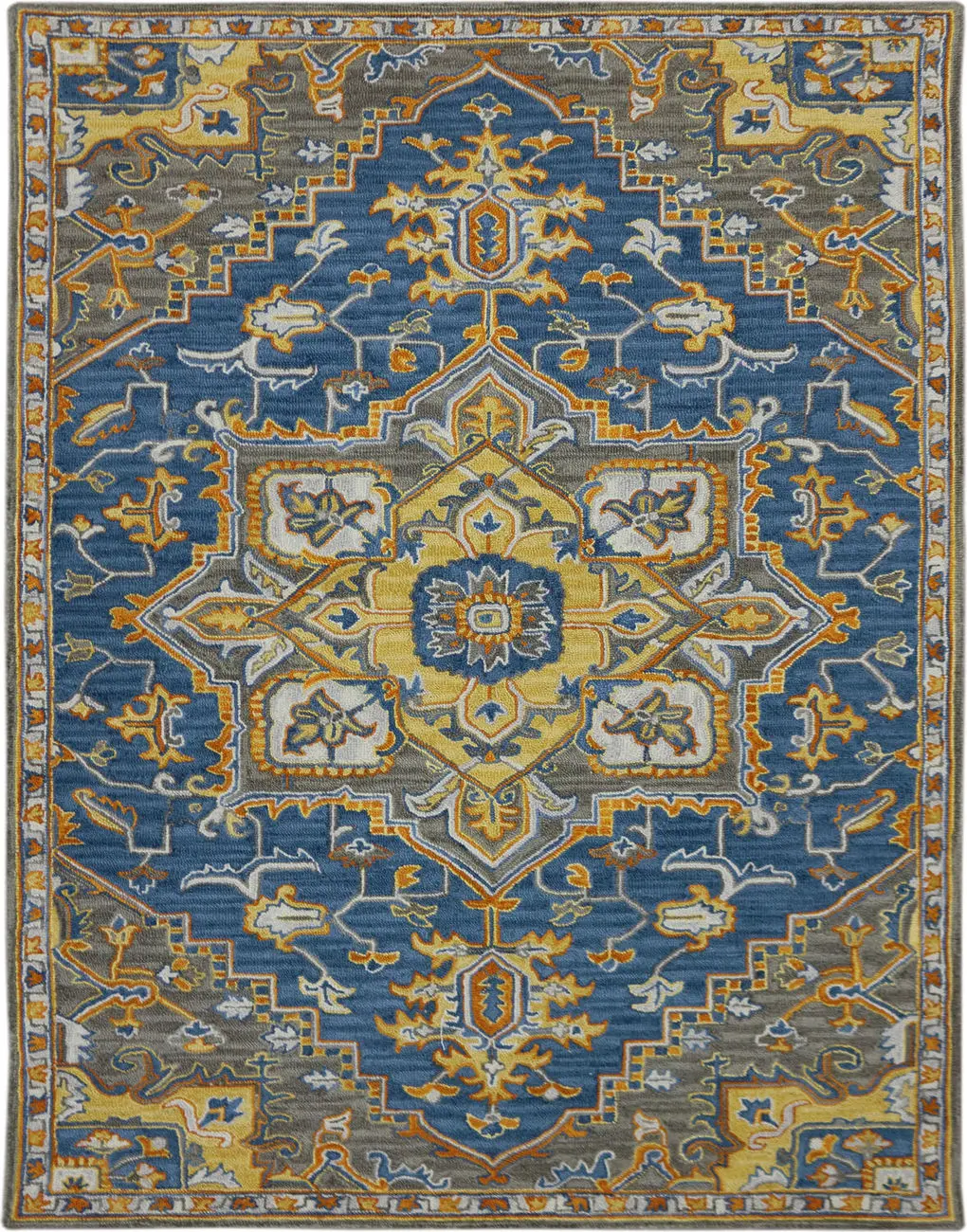 Modern Loom Boho Multi-Colored Hand Tufted Wool Rug