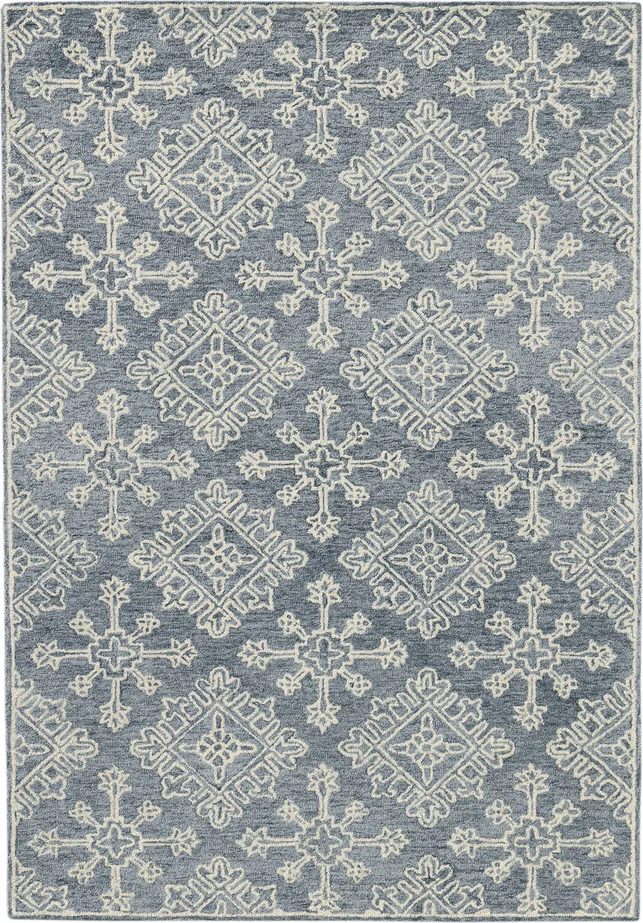 Modern Loom Boston Blue Hand Tufted Wool Rug