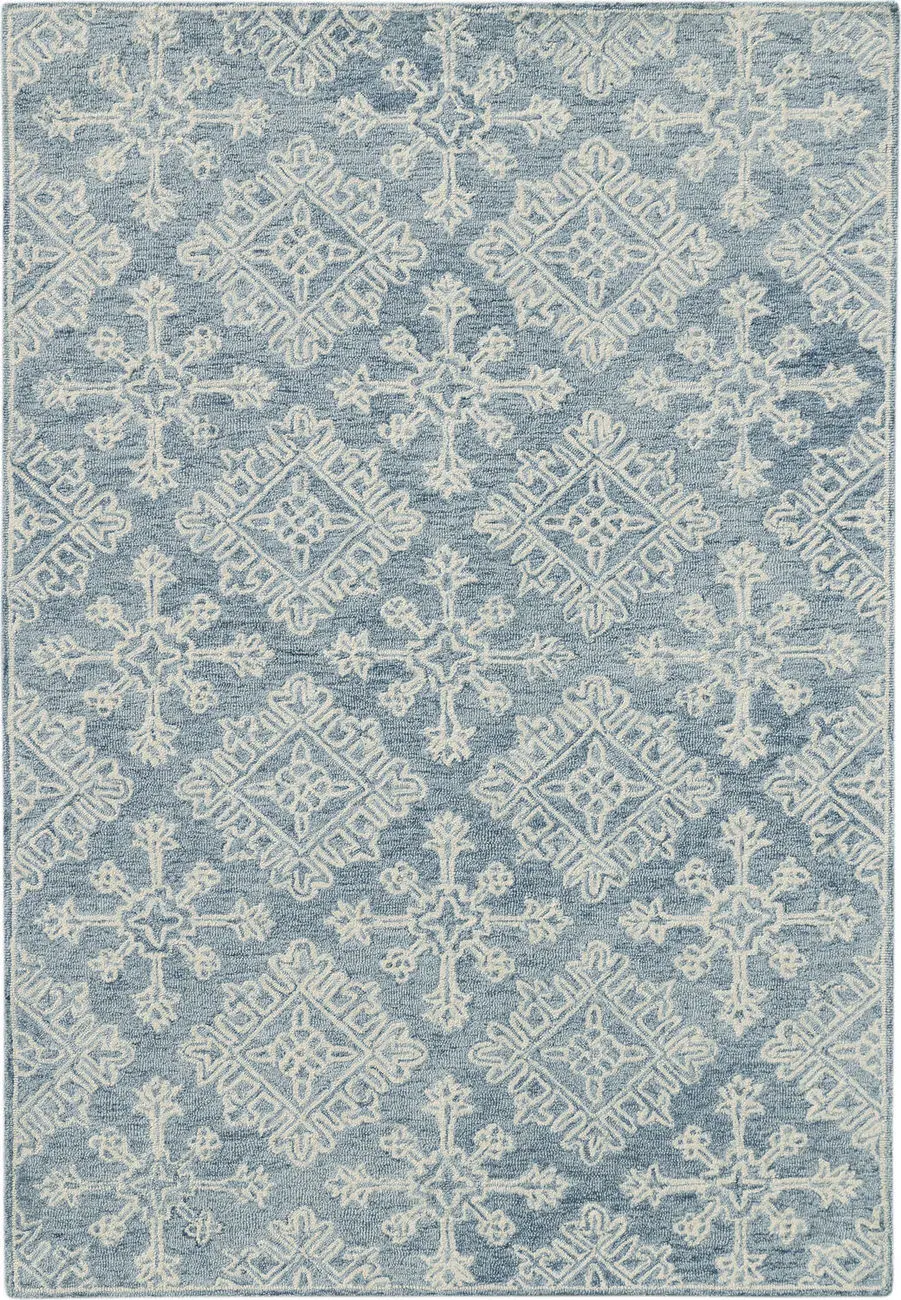 Modern Loom Boston Blue Hand Tufted Wool Rug