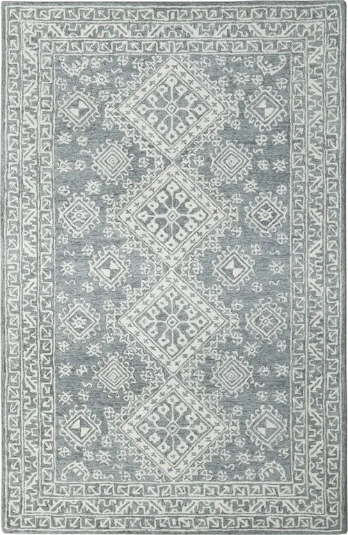 Modern Loom Boston Gray Hand Tufted Wool Rug
