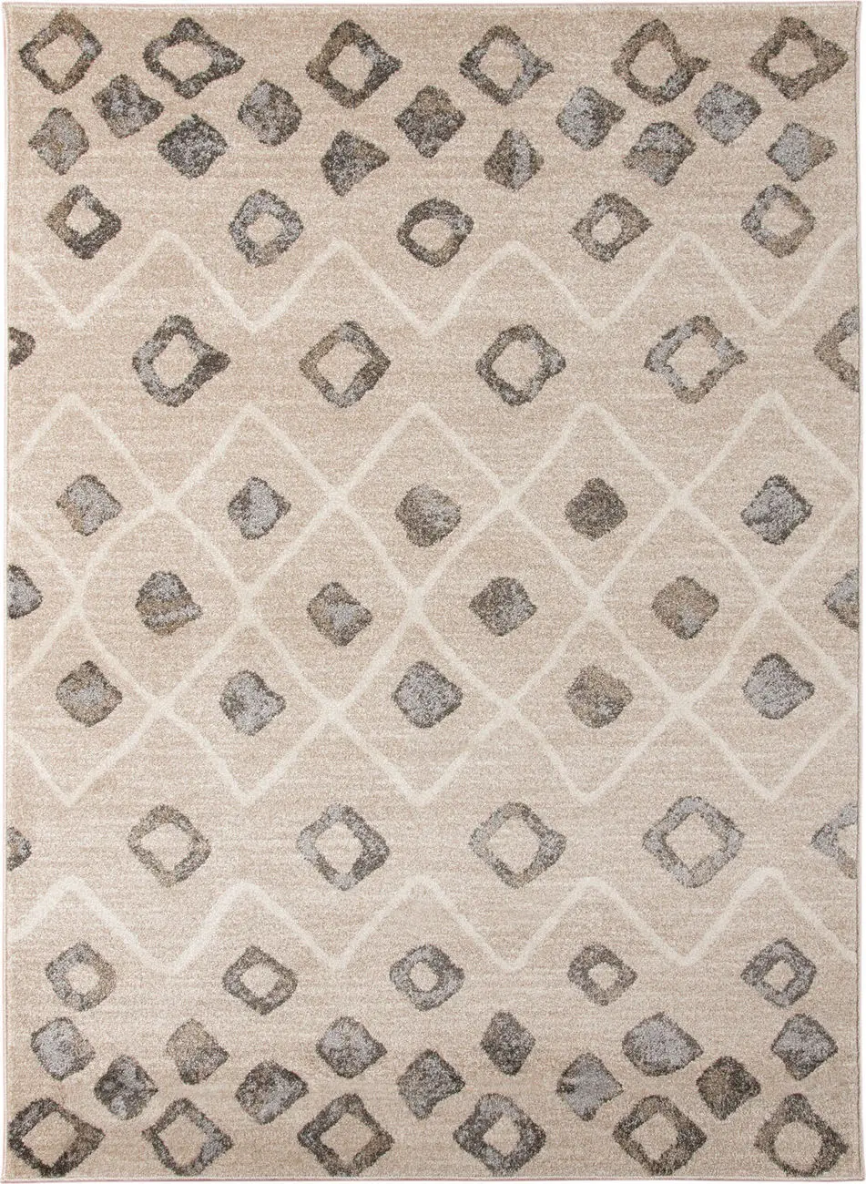 Modern Loom Caribe Beige Power Loomed Synthetic Rug
