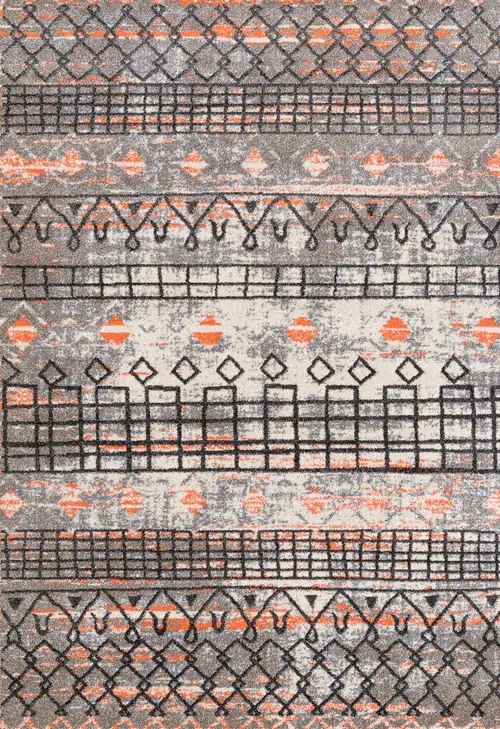 Modern Loom Caribe Multi-Colored Power Loomed Synthetic Rug