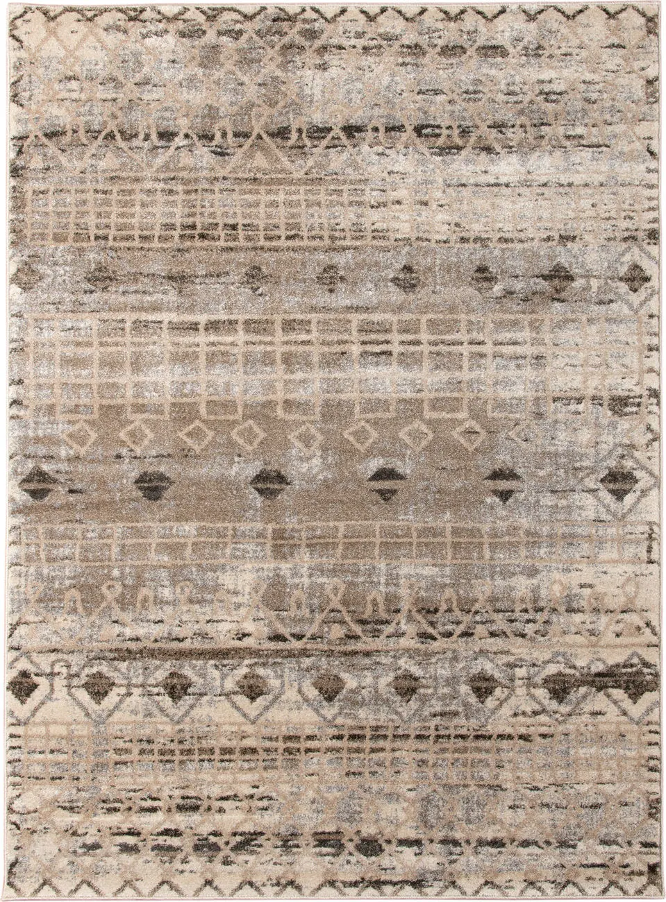 Modern Loom Caribe Brown Power Loomed Synthetic Rug