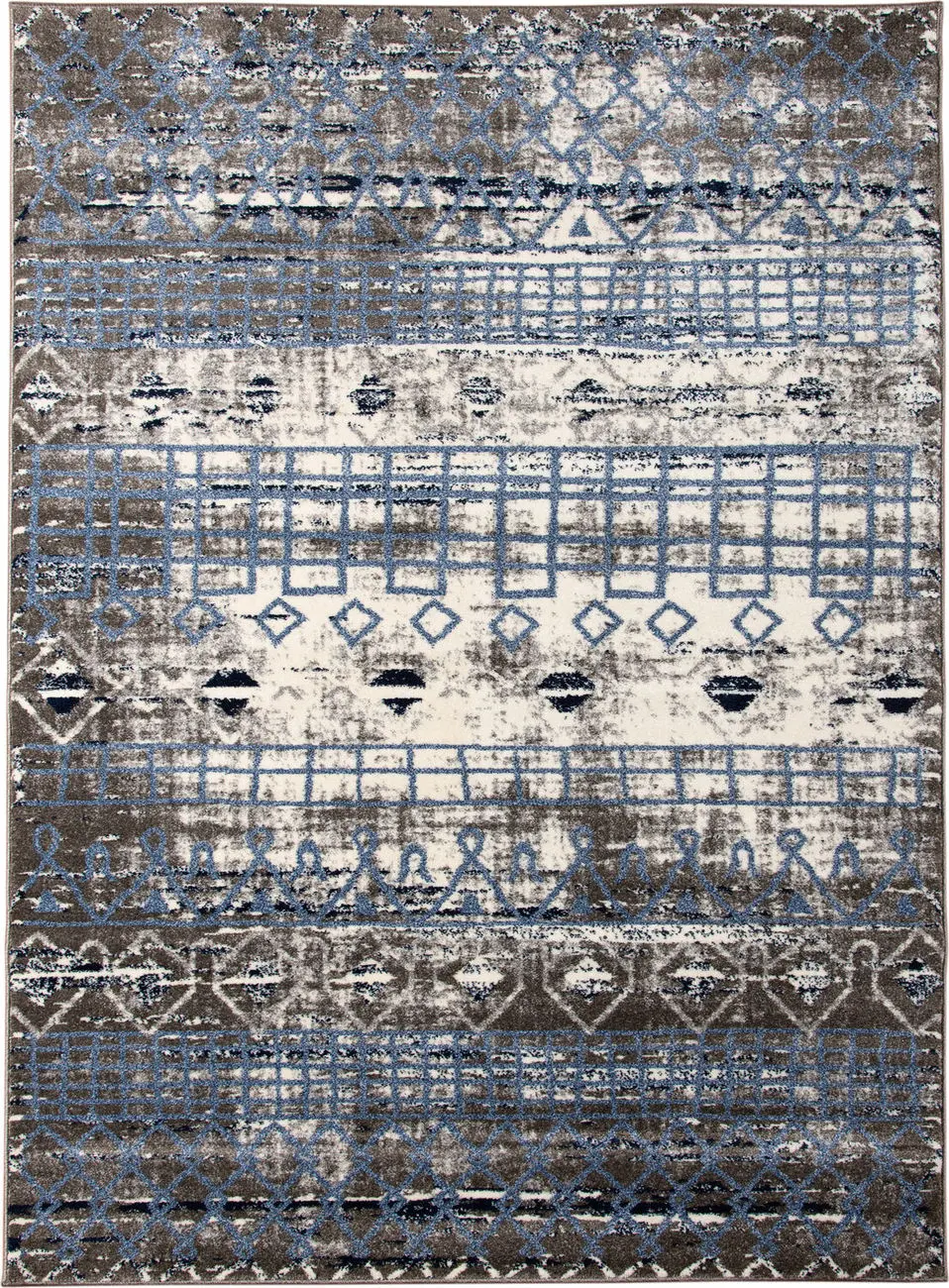 Modern Loom Caribe Blue Power Loomed Synthetic Rug