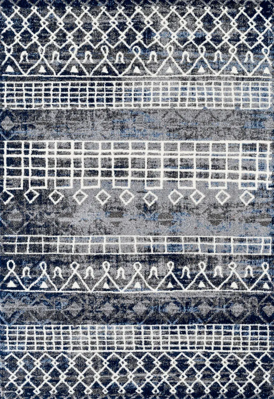 Modern Loom Caribe Blue Power Loomed Synthetic Rug