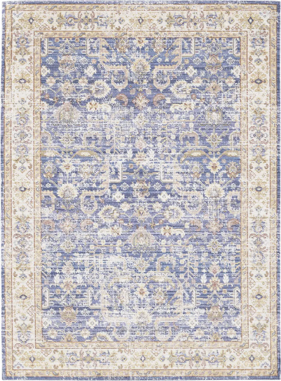 Modern Loom Century Blue Power Loomed Synthetic Rug