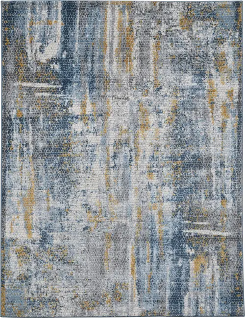 Modern Loom Cairo Multi-Colored Power Loomed Synthetic Rug
